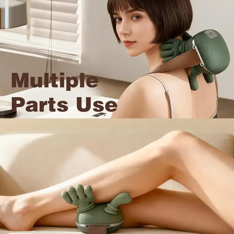 Aedwdpe Electric Bionic Hand Neck & Shoulder Massager - 3D Kneading, Heating, Rechargeable Battery Powered, Wireless, Portable, Adjustable Speed, Lightweight, Unisex, Multi-Area Deep Tissue Pain Relief, Easy Control