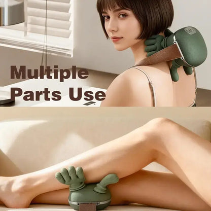 Aedwdpe Electric Bionic Hand Neck & Shoulder Massager - 3D Kneading, Heating, Rechargeable Battery Powered, Wireless, Portable, Adjustable Speed, Lightweight, Unisex, Multi-Area Deep Tissue Pain Relief, Easy Control